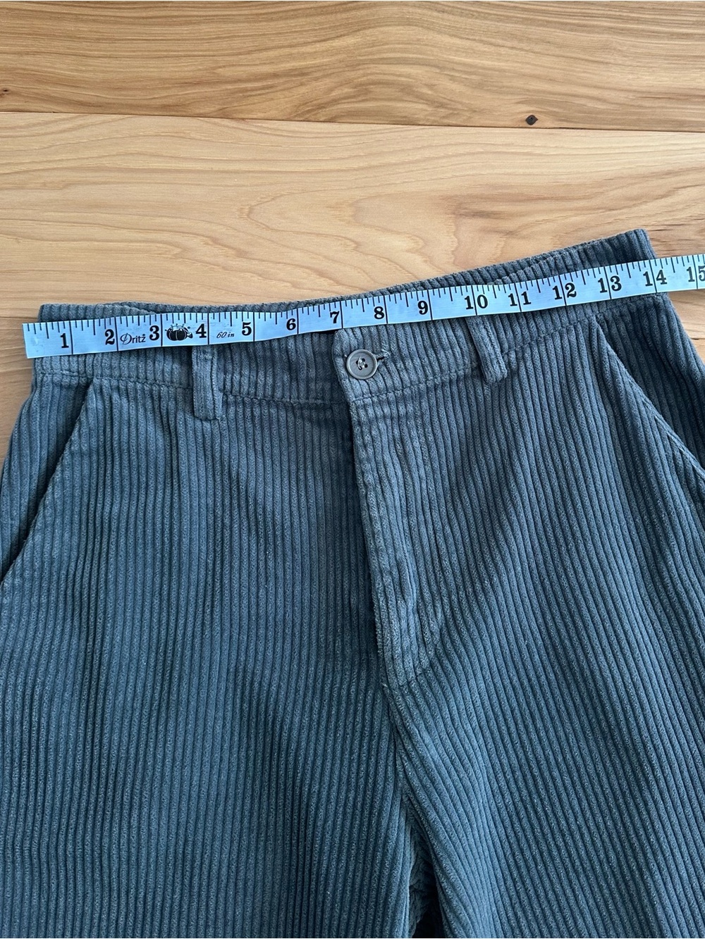 Lacausa Corduroy Trousers - Blue Cotton Corduroy pants - size 4 - Picture 3 of 8